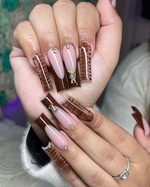 17 Gorgeous Fall French Square Nails Ideas