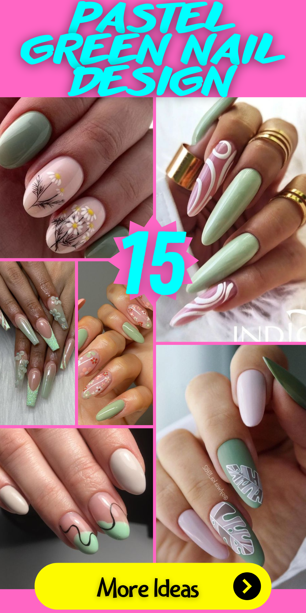 15 Charming Pastel Green Nail Design Ideas for Subtle Elegance