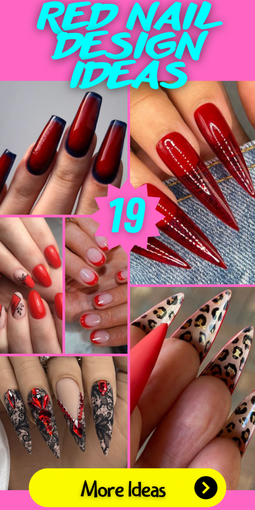 19 Ravishing Red Nail Design Ideas - thepinkgoose.com