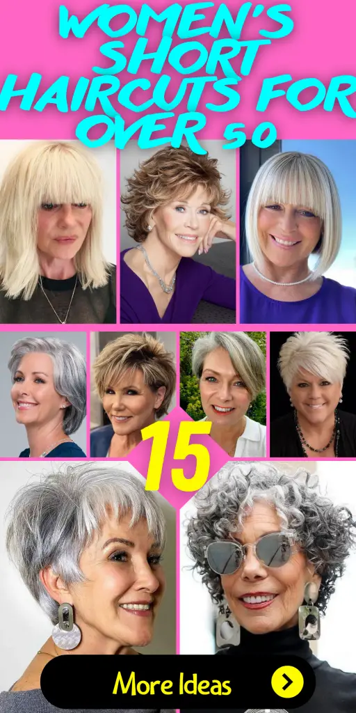 15 Chic Women's Short Haircuts for Over 50 - thepinkgoose.com