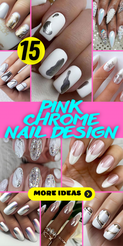 15 Chic White Chrome Nail Design Ideas