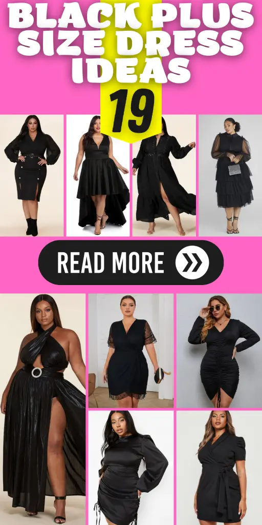 19 Stunning Black Plus Size Dress Ideas