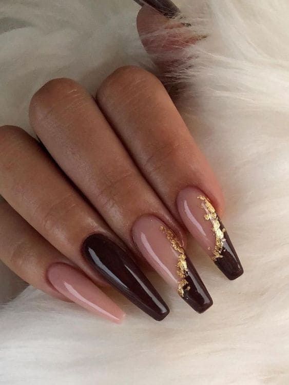 17 Chic and Stylish Brown Acrylic Nail Ideas