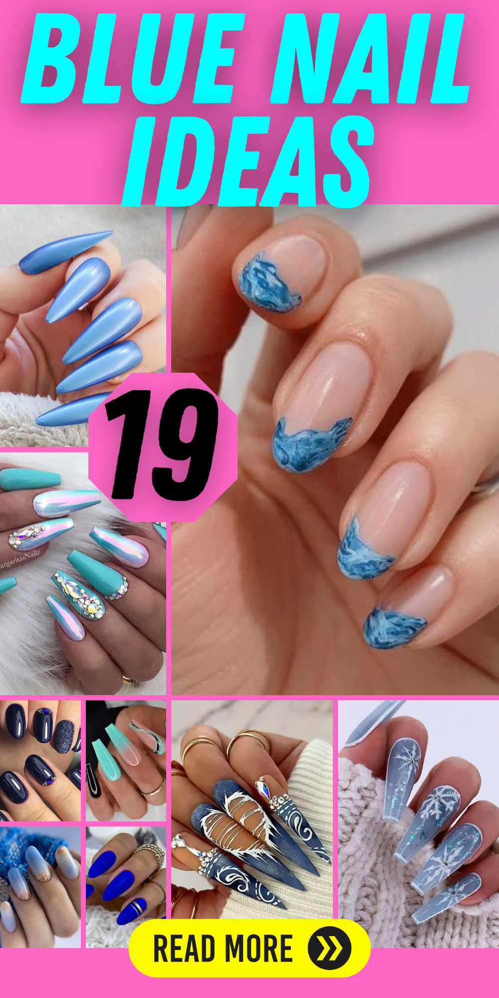 19 Stunning Blue Nail Ideas for a Mesmerizing Manicure - thepinkgoose.com