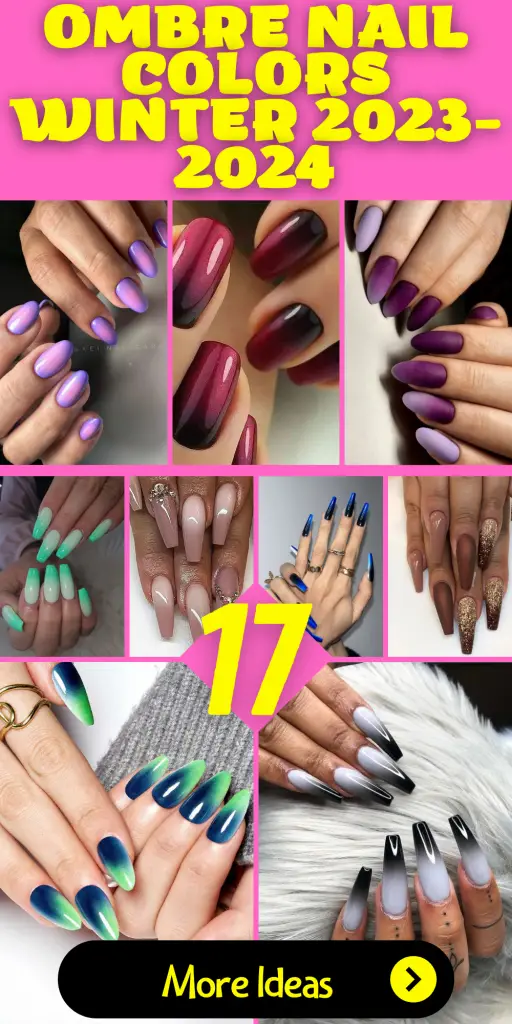 Ombre Nail Colors Ideas Winter 2023-2024: 17 Stylish Suggestions ...
