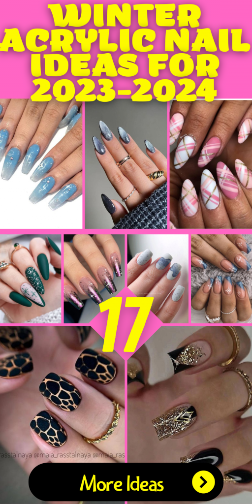 17 Glamorous Winter Acrylic Nail Ideas for 2023-2024 - thepinkgoose.com