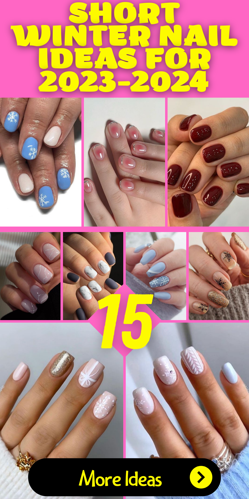 15 Short Winter Nail Ideas for 2023-2024 - thepinkgoose.com