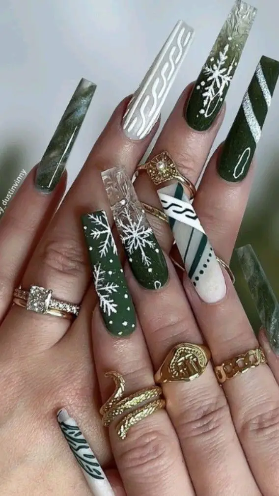 17 Trendy Coffin Winter Nail Ideas for 2023-2024