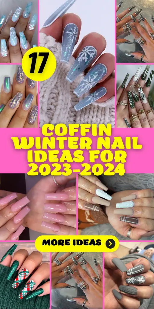 17 Trendy Coffin Winter Nail Ideas for 2023-2024