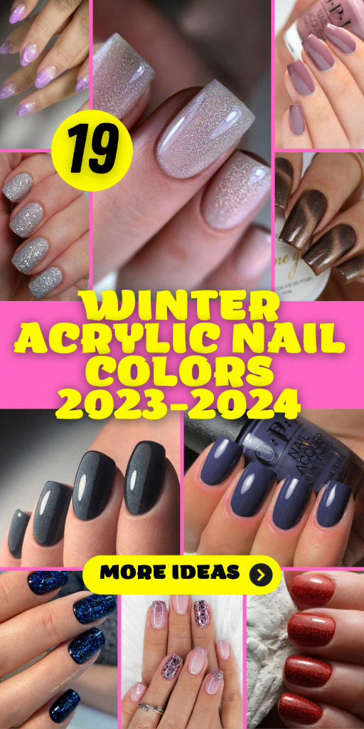 19 Gorgeous Winter Acrylic Nail Colors for 2023-2024