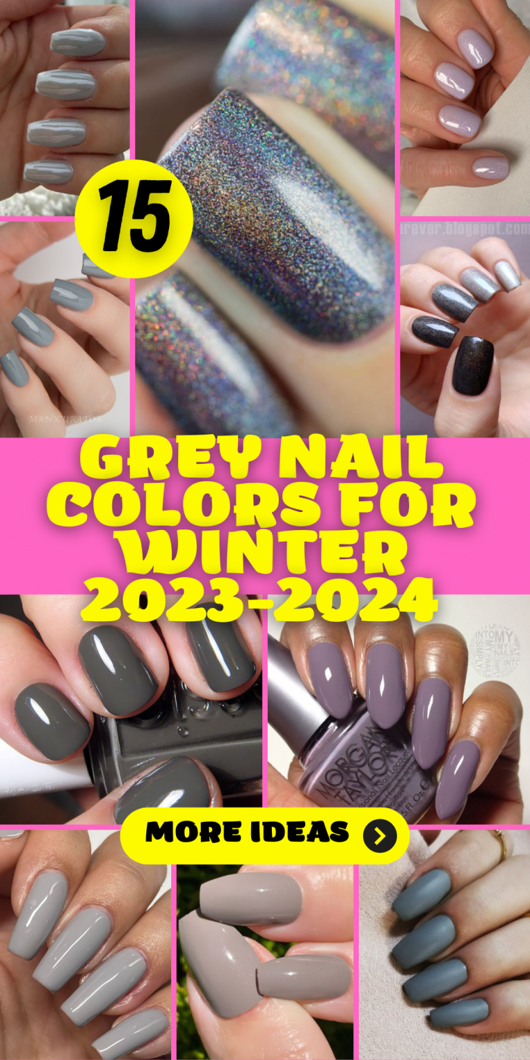 15 Chic Grey Nail Colors for Winter 20232024