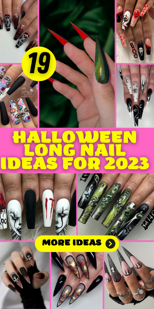 19 Spooktacular Halloween Long Nail Ideas for 2023