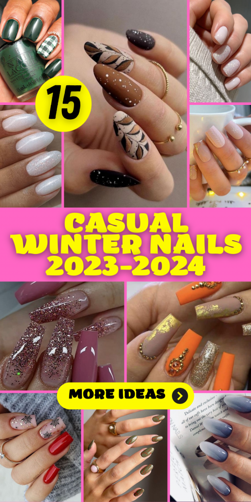 Casual Winter Nails 2023-2024: 15 Cozy Ideas