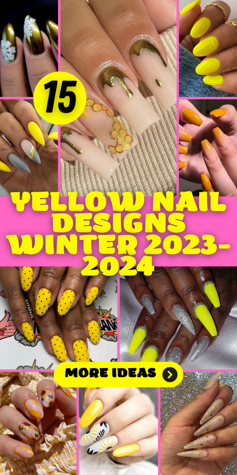 15 Vibrant Yellow Nail Designs for Winter 20232024