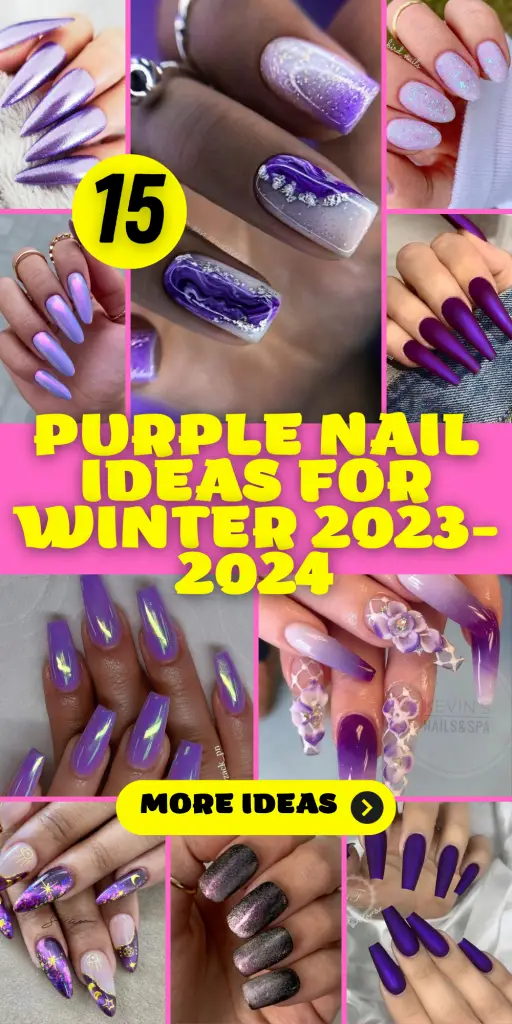 15 Gorgeous Purple Nail Ideas for Winter 2023-2024 - thepinkgoose.com