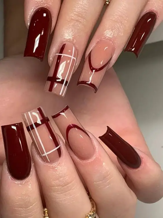 Square Nails Winter Colors 2023-2024: 17 Ideas to Nail Your Winter Look