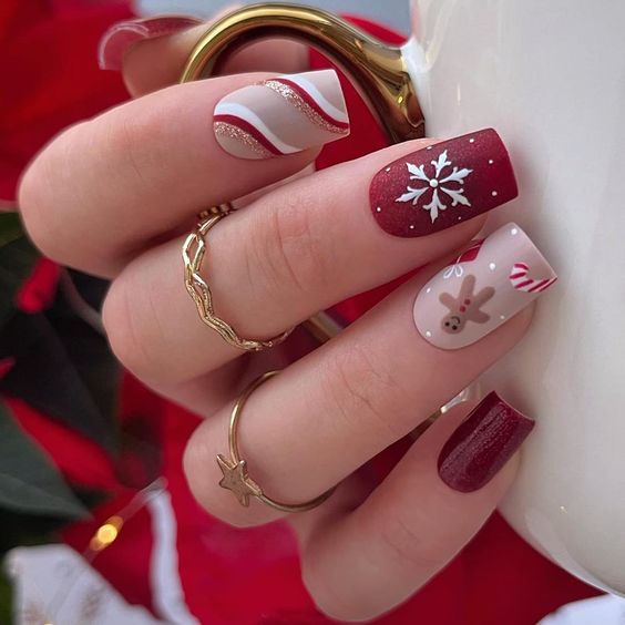 Winter Square Short Nails 2023-2024: 15 Creative Ideas