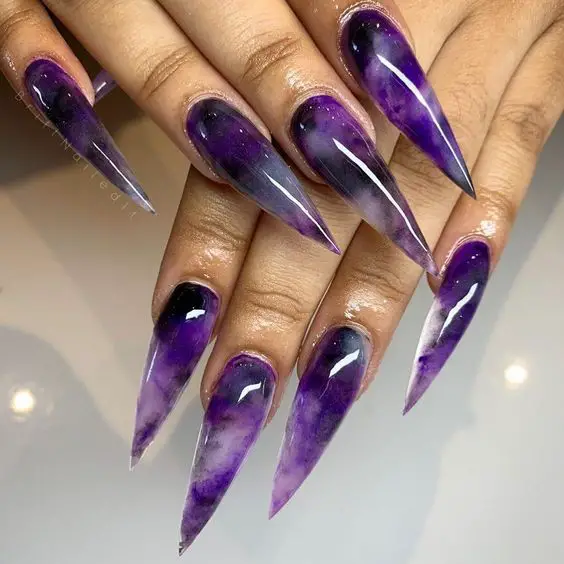 15 Gorgeous Purple Winter Nail Colors for 2023-2024 - thepinkgoose.com