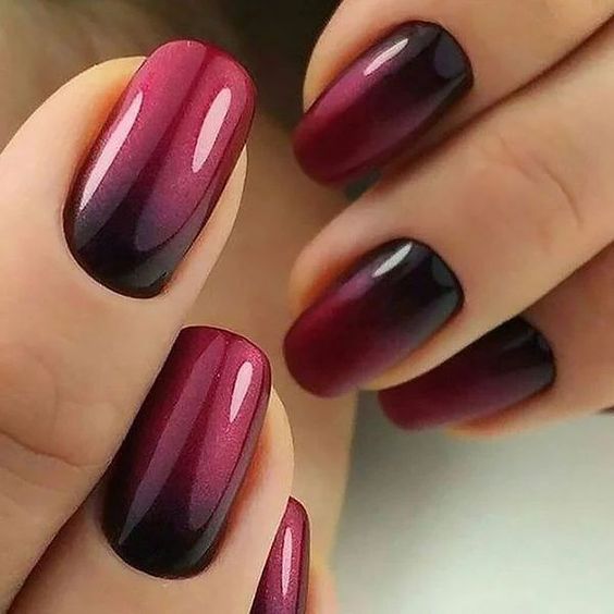 Ombre Nail Colors Ideas Winter 2023-2024: 17 Stylish Suggestions