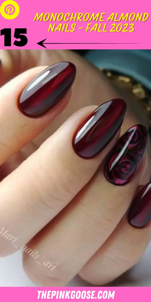 15 Chic Monochrome Almond Nail Ideas for Fall