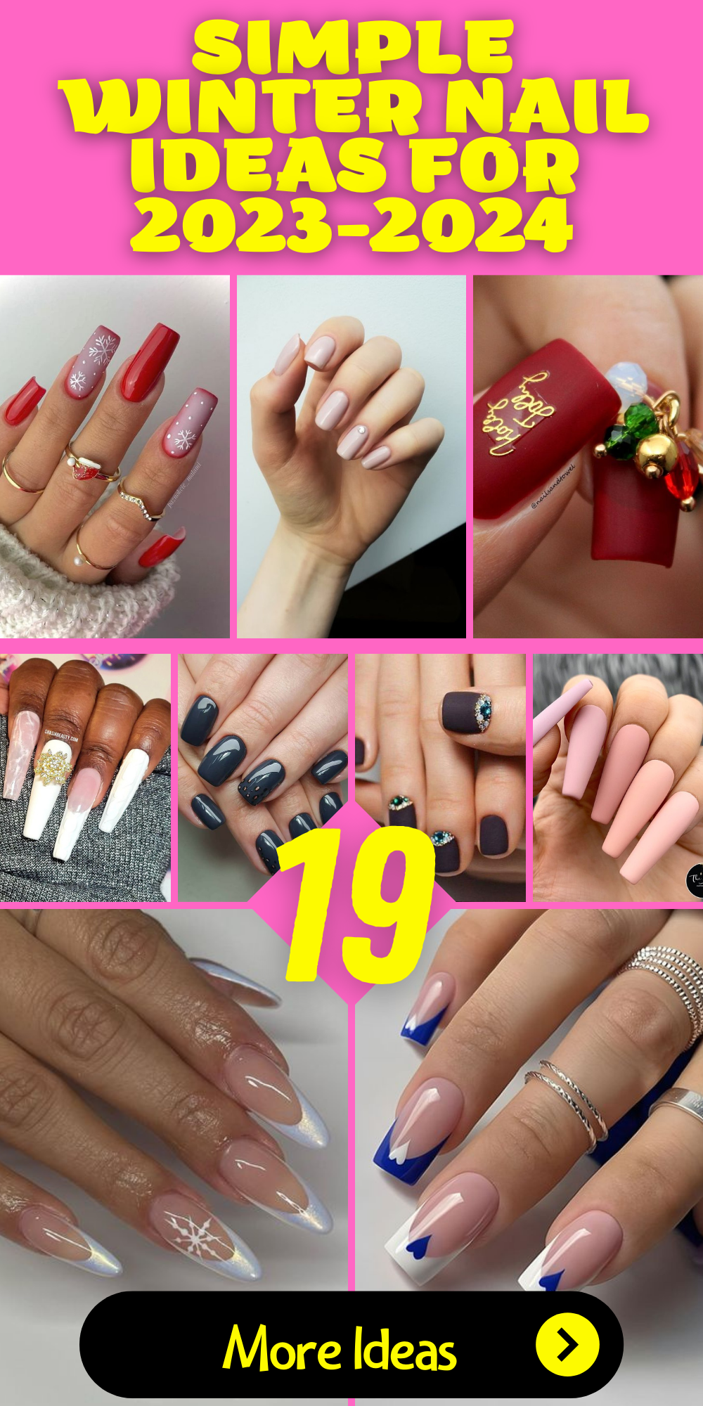19 Simple Winter Nail Ideas for 2023-2024 - thepinkgoose.com