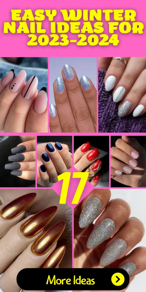 17 Easy Winter Nail Ideas for 2023-2024 - thepinkgoose.com
