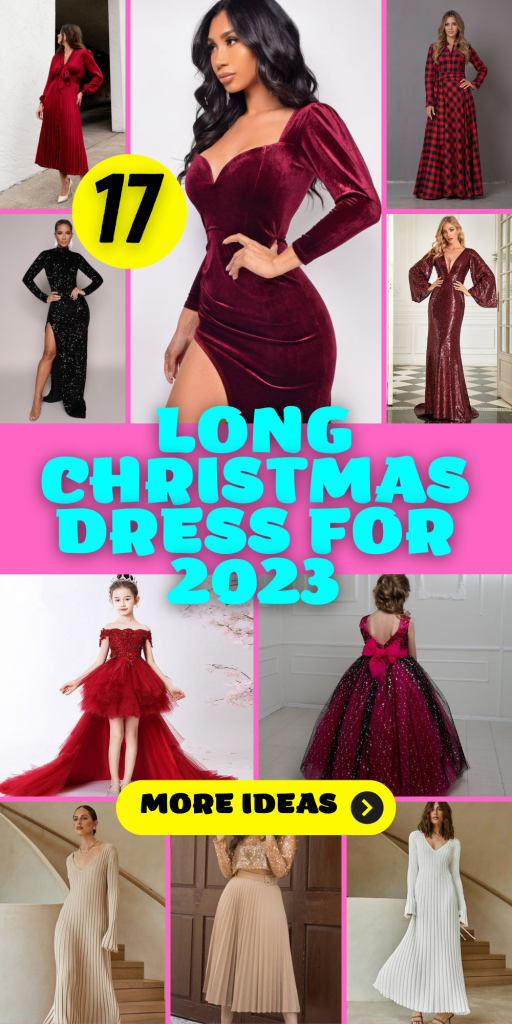17 Stylish Long Christmas Dress Ideas for 2023