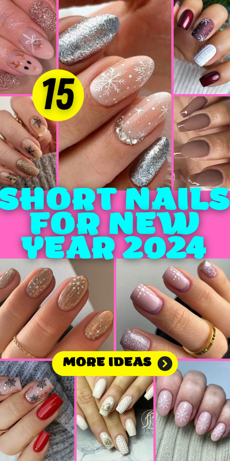 19 Chic Short Nail Ideas for New Year 2024 - Gel, Red, Black, Square ...