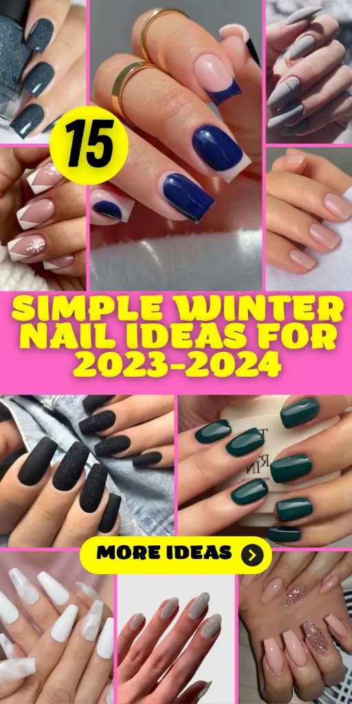 15 Simple Winter Nail Ideas for 2023-2024 - thepinkgoose.com