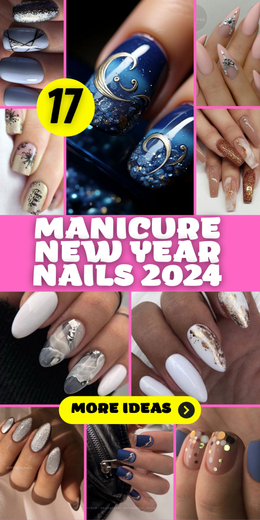 Manicure New Year Nails 2024: 17 Glamorous Ideas