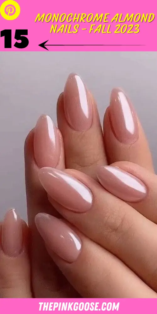 15 Chic Monochrome Almond Nail Ideas for Fall