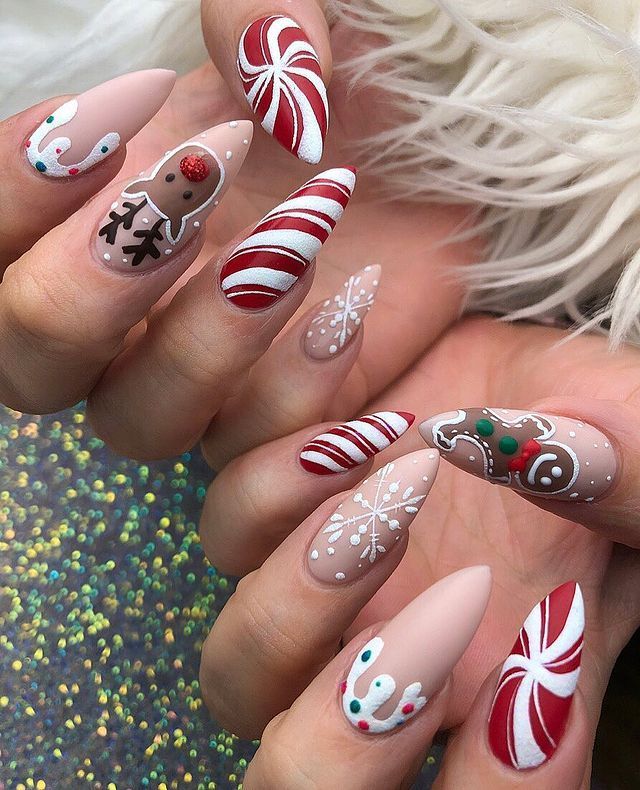 17 Pretty Pink Christmas Nail Ideas for 2023