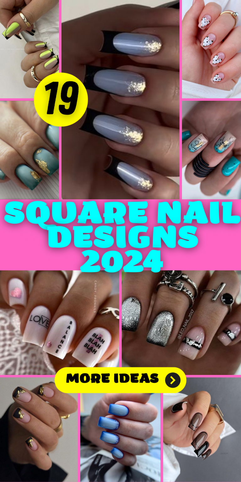 2024 S Trendy Square Nail Designs From Simple Chic To Bold Art   21 768x1536 