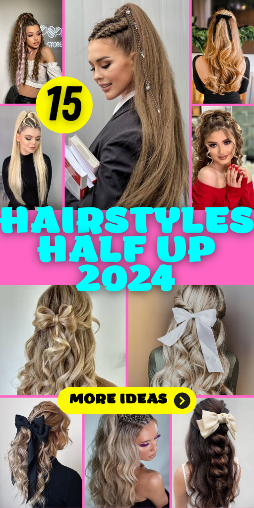 Half Up Hairstyles 2024: Merging Elegance with Playfulness