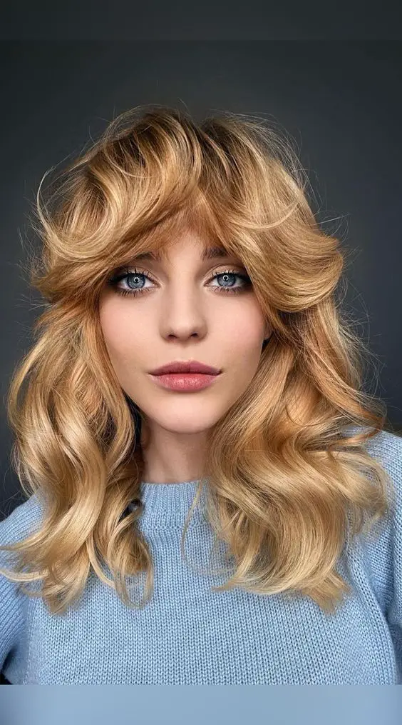 Embrace the Elegance: Curtain Bangs Hairstyles for 2024 - From Vintage Waves to Modern Chic