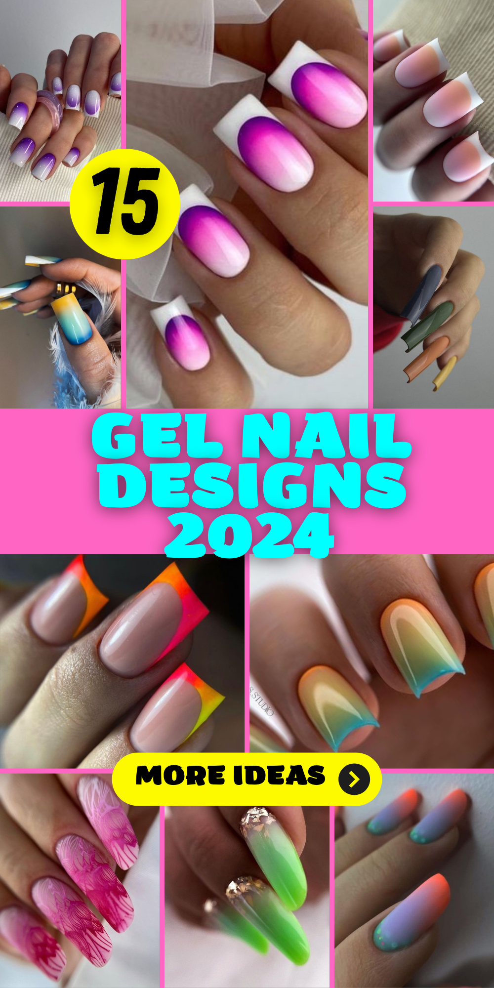 2024 S Top Gel Nail Designs From Soft Pink To Bold Neon   3 84 