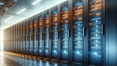 Modern data center in the Netherlands showcasing dedicated servers, emphasizing advanced technology and infrastructure.