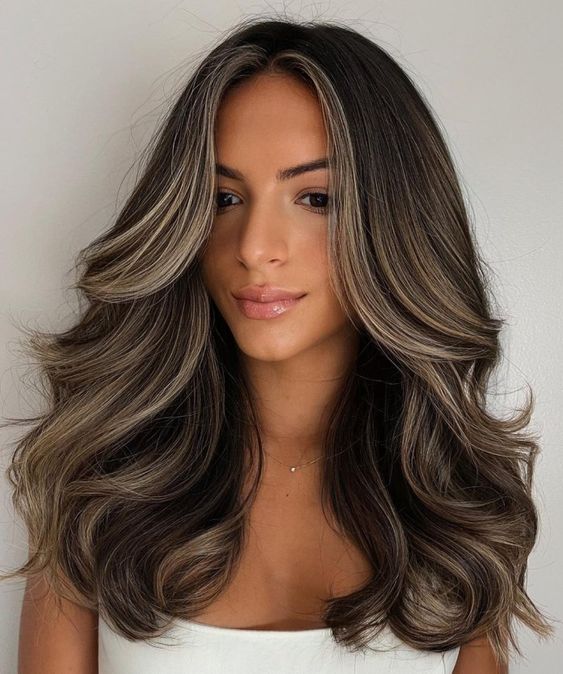 2024 Dark Hair Highlights & Balayage Trends: Brunette, Blonde, and More