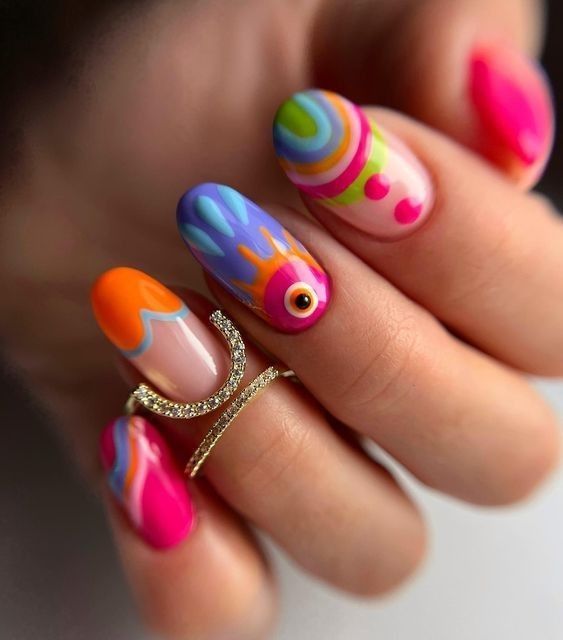 Multicolor Nails Spring 2024: A Splash of Color in Every Gesture