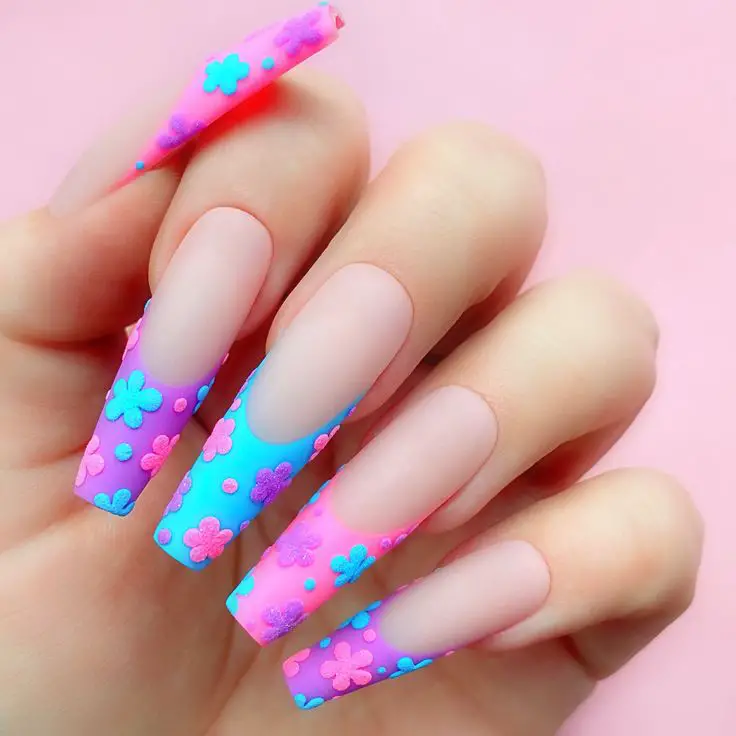 Discover the Vibrancy of Spring Nails: Acrylic Coffin Designs for 2024