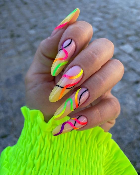 2024 Neon Spring Nails Trendy Designs, Acrylics, and Fun Ideas