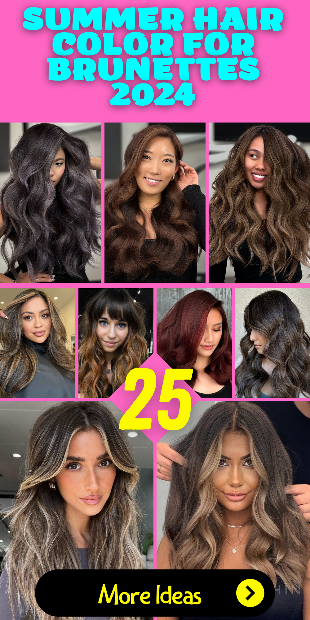 Brunettes' Beauty: Summer Hair Color Trends 2024