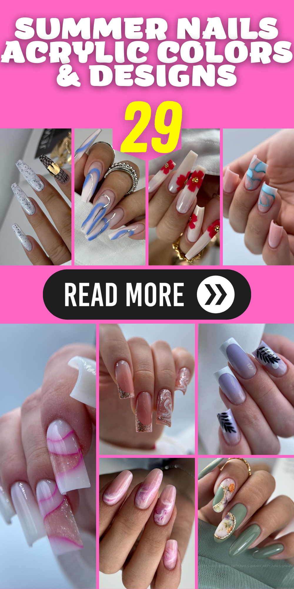 Vibrant Trends: Acrylic Colors & Designs for Summer Nails