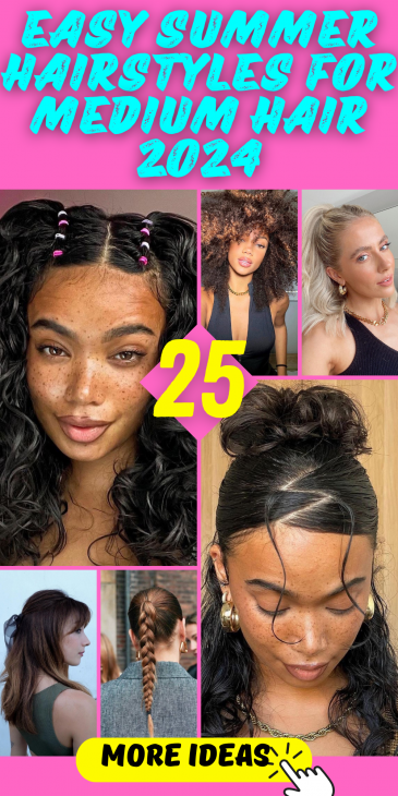 Fresh and Easy Summer Hairstyles for Medium Hair 2024