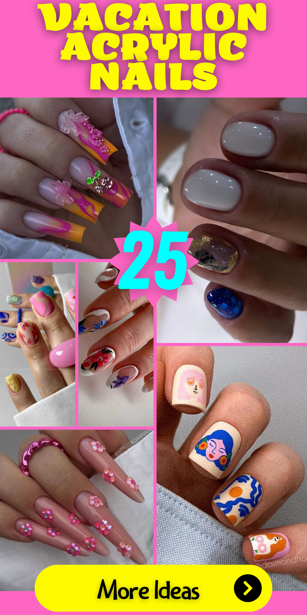 25 Vacation Acrylic Nail Ideas: Perfect Designs for Your Summer Getaway