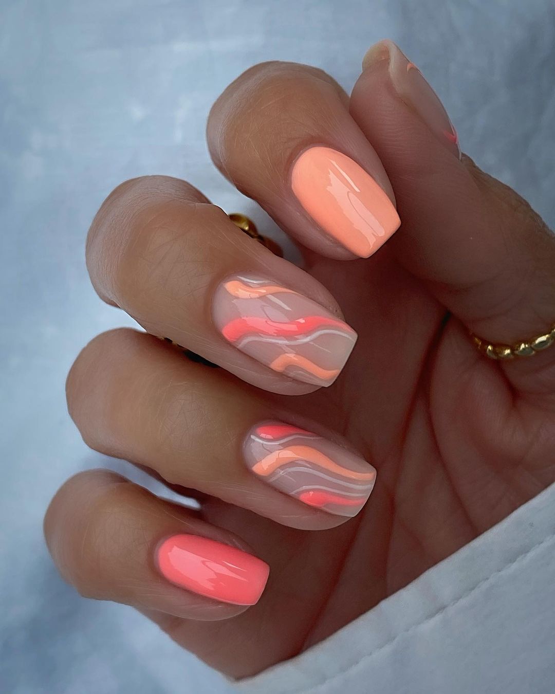 Glowing Glamour: 25 Neon Coral Nails Ideas to Brighten Your Look