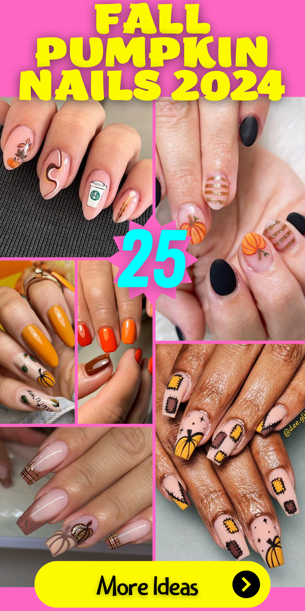 25 Creative Ideas for Fall Pumpkin Nails 2024