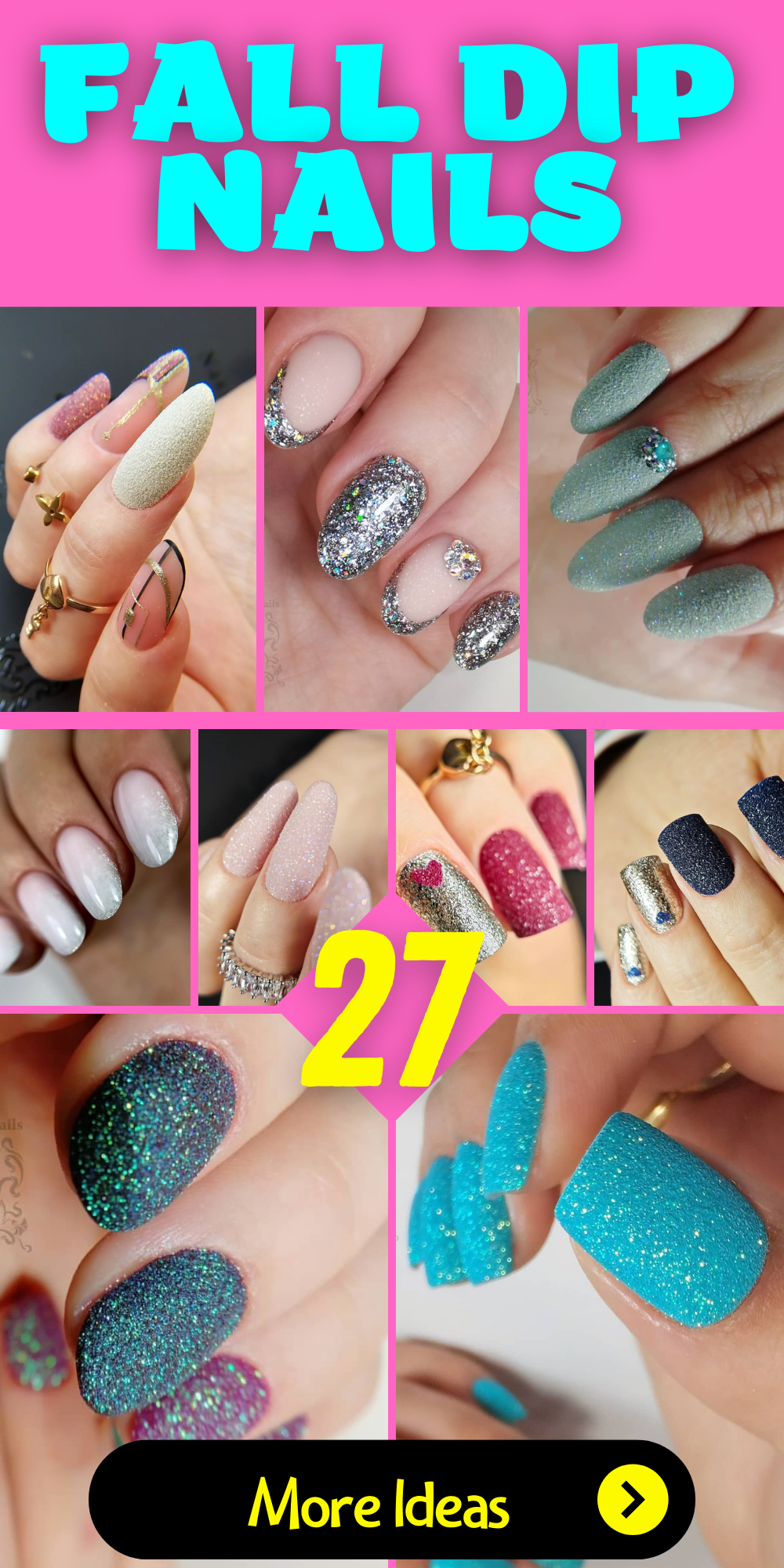 27 Captivating Ideas for Fall Dip Nails