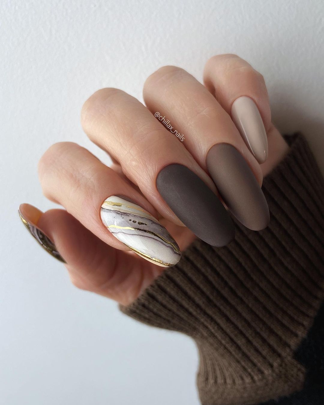 29 Ideas for Almond Shape Fall Nails