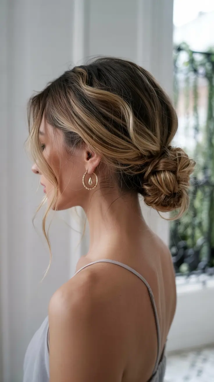 Quick Bun Hairstyles for Summer 2025! Twisted Low Chignon with Highlighted Waves